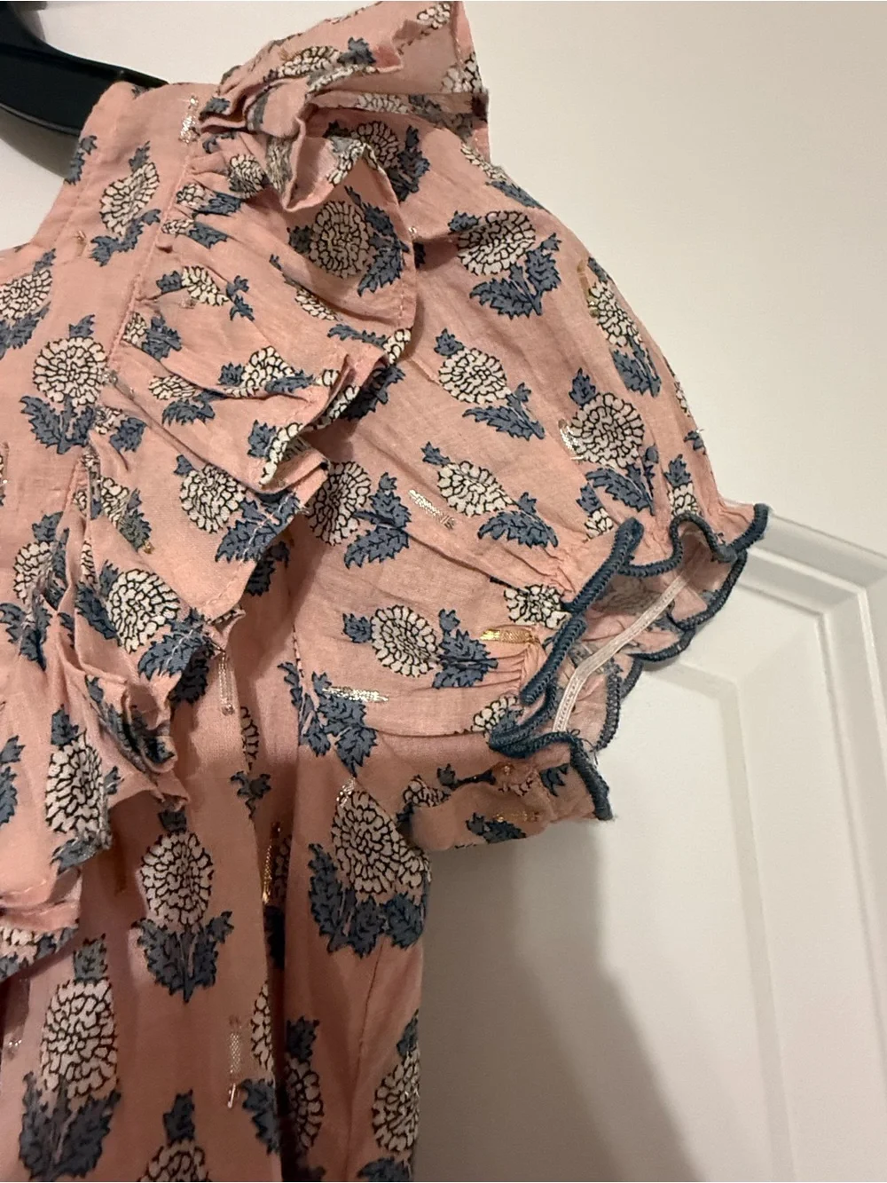Pink Chicken New York Girls Floral Ruffle Dress Size 7Y